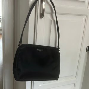 Kate Spade Black Nylon Shoulder Handbag Purse Med/Small Little Black Bag